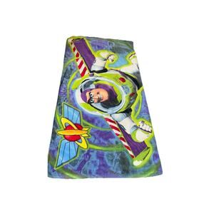 Disney Toy Story Cotton Beach Bath Towel Buzz Lightyear Space Ranger Blue Green